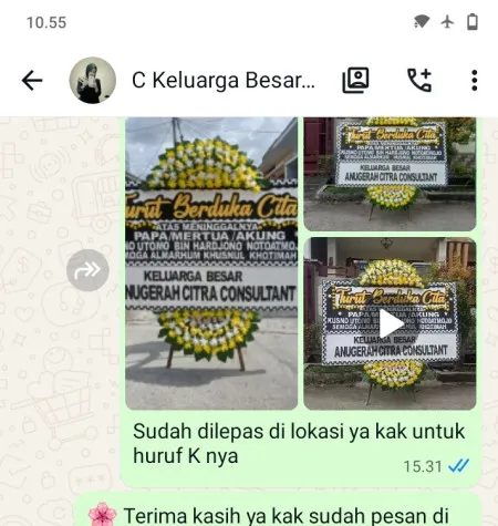 Pengiriman Papan Bunga Duka Pantai Mutiara