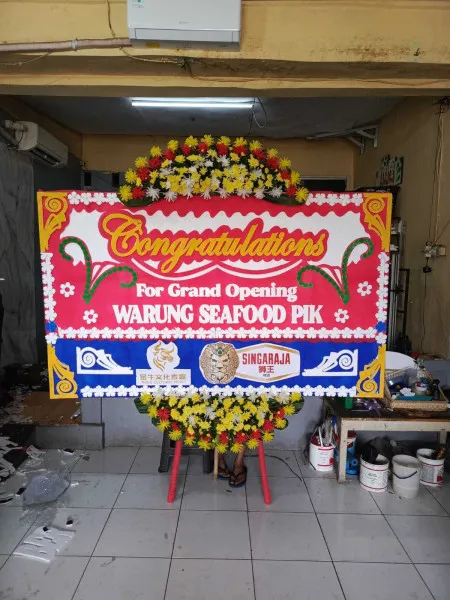 Papan Bunga Ucapan Selamat Pantai Mutiara